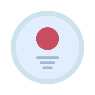 Duman dedektörü düz simgesi, vektör illüstrasyonu 