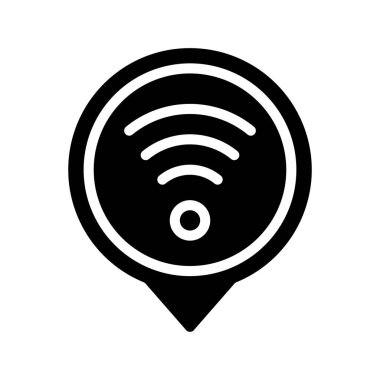 kablosuz kablosuz ağ sembolü vektör simgesi 
