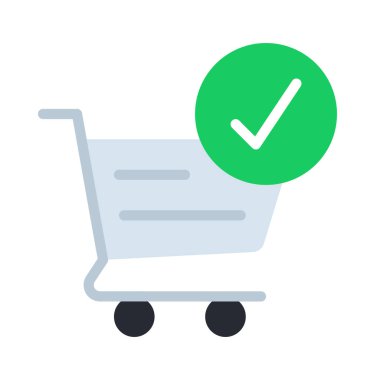 Satın alma düz simgesi, vektör illüstrasyonu 