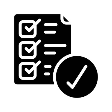 Tamamlanmış Görev Web simgesi vektör illüstrasyonu