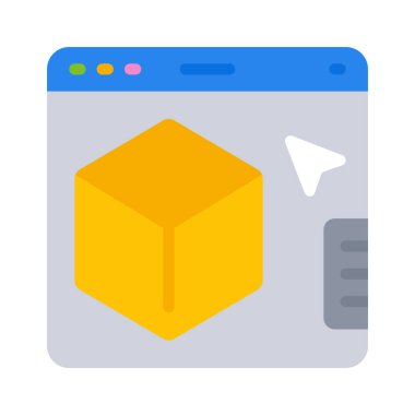 3d Tasarım simgesi, vektör illüstrasyonu 