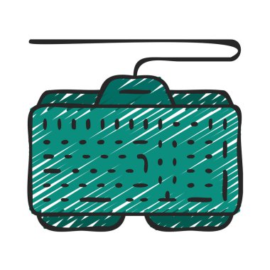 Klavye simgesi, basit stil. vektör illüstrasyonu 