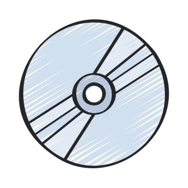 CD disk simgesi. vektör illüstrasyonu             