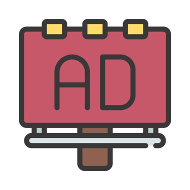 Billboard Uzay simgesi vektör resimlemesi sat