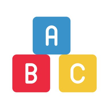 ABC Öğrenme Blokları simge vektör illüstrasyon tasarımı