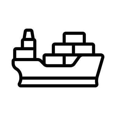 boat web icon flat design, vector illustration clipart
