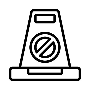 Polis Konisi simgesi vektör illüstrasyon tasarımı