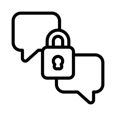 Güvenli İletiler web simgesi vektör illüstrasyonunu