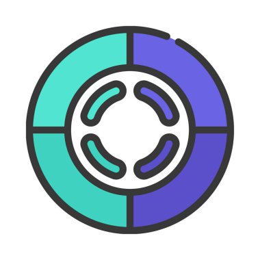 Bir Donut Çizelgesinin vektör çizimi