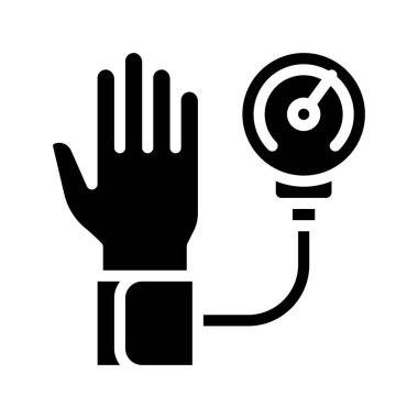 Kan basıncı göstergesi simgesi, vektör illüstrasyonu