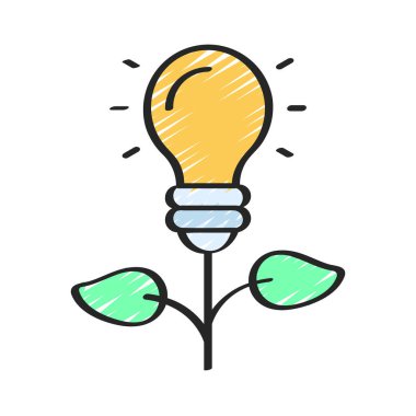 Temiz Enerji Ağı simgesi, vektör illüstrasyonu                     