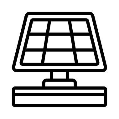 Güneş paneli web simgesi vektör çizimi