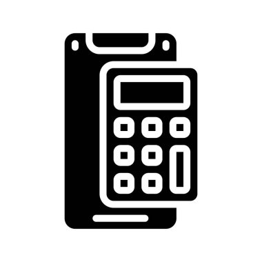 Beyaz Arkaplanda Hesaplayıcı Simgesi Vektörü İzole Edildi