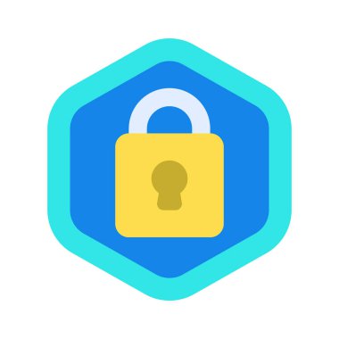 Kilit. Web simgesi basit illüstrasyon