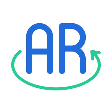 AR Döndürme Arrow web simgesi vektör çizimi