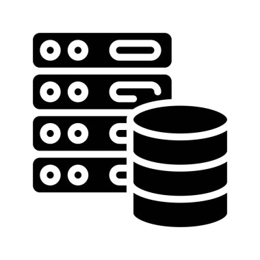 Sunucu Veri Web simgesi vektör illüstrasyonu