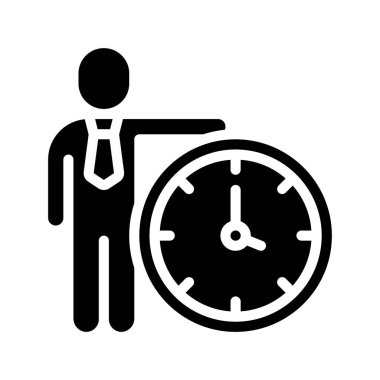 Zaman Yöneticisi simgesi vektör illüstrasyon tasarımı