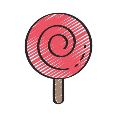 Lolipop ikon vektör illüstrasyon tasarımı 