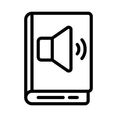 ses kitabı simgesi, vektör illüstrasyonu