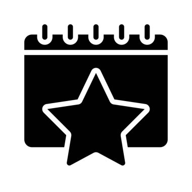 Favori takvim tarihi simgesi, vektör illüstrasyonu