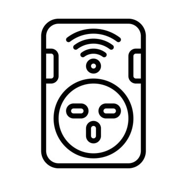 Smart Plug web simgesi vektör çizimi