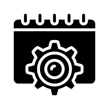 Takvim simgesini, vektör illüstrasyonunu yapılandır 