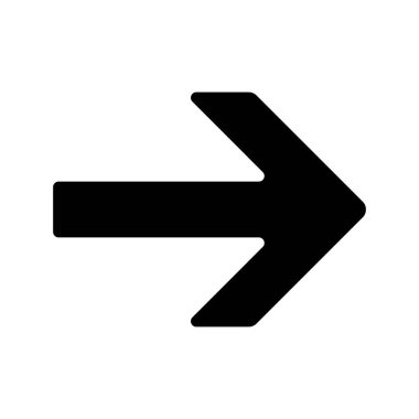  Sağ yön ok ikonu vektör illüstrasyonu 