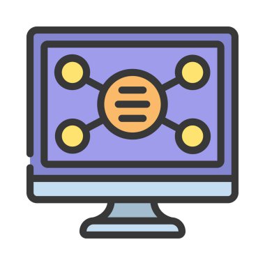 Diyagram Yazılım simgesi vektör illüstrasyon tasarımı