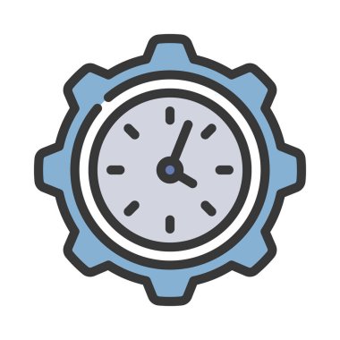 zaman yönetimi simgesini beyaz arka plan üzerinde