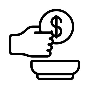 Para ikonu, vektör illüstrasyonuName