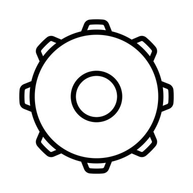  Cogwheel simgesinin vektör illüstrasyonu