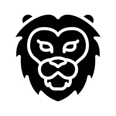 vektör renk aslan çizgi film illüstrasyonu