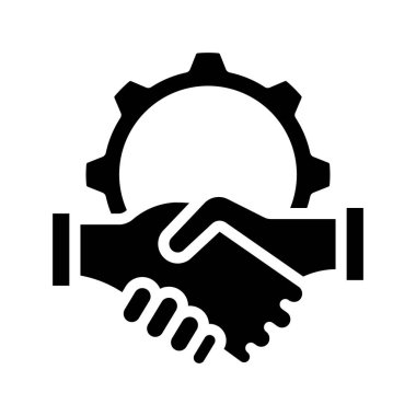 Tokalaşma ikonu, düz tasarım vektör çizimi. Anlaşma Yönetimi    