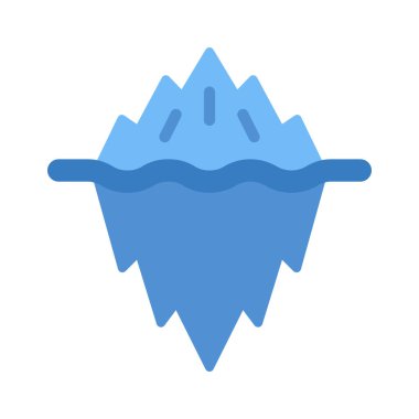 Ice Berg düz simgesi, vektör illüstrasyonu 