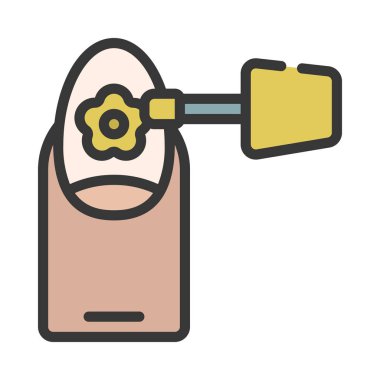 Parmak Tırnağı Sanat simgesi, vektör illüstrasyon tasarımı