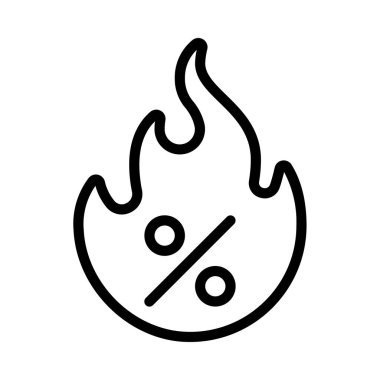 ateş satışı simgesi vektör illüstrasyonu