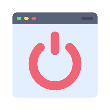 Çıkış düğmesinin vektör illüstrasyonu 