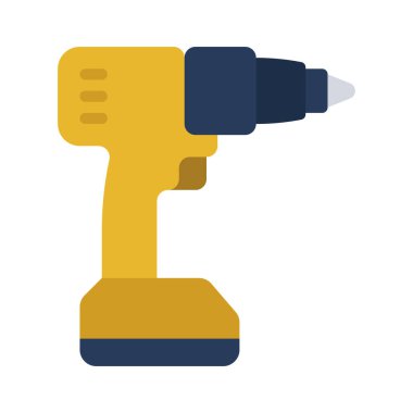 Kablosuz matkap. Web simgesi basit illüstrasyon