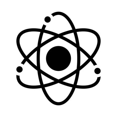Bilim Atomları Sembol düz ikon vektör çizimi