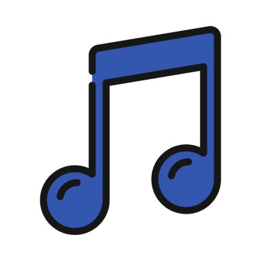 Music Note Semiquaver ikon vektör çizimi 