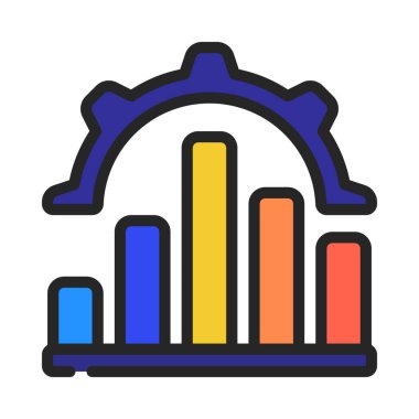 Veri Yönetimi simgesi, vektör illüstrasyonu   