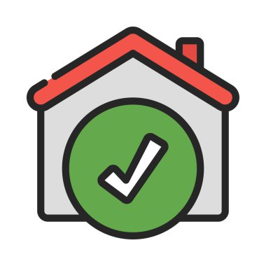 İşaretli Ev, vektör illüstrasyonu 