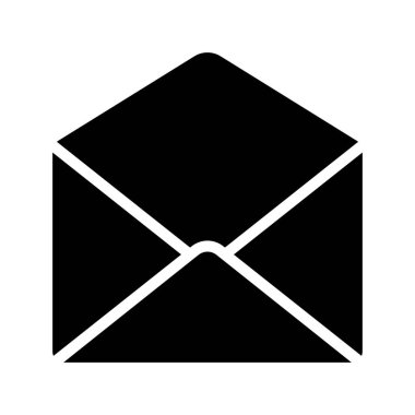 Beyaz arkaplanda zarf simgesi, vektör illüstrasyonu 