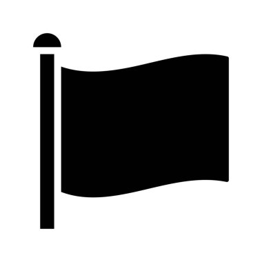 Flag Pole web simgesi vektör illüstrasyonu
