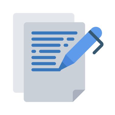 Belgelendirme simgesi, vektör illüstrasyonu yaz  