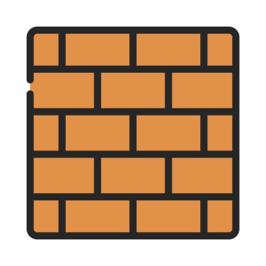 Brick Wall web simgesi vektör illüstrasyonuName