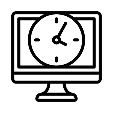 İzole edilmiş saat simgesi vektör tasarımı