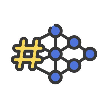 algoritma web simgesi vektör illüstrasyonu