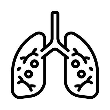 Akciğerler simge vektör çizim tasarım