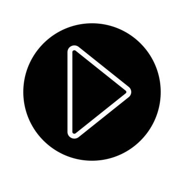 Sağ Ok Oynat Düğmesi simgesi, vektör illüstrasyonu  